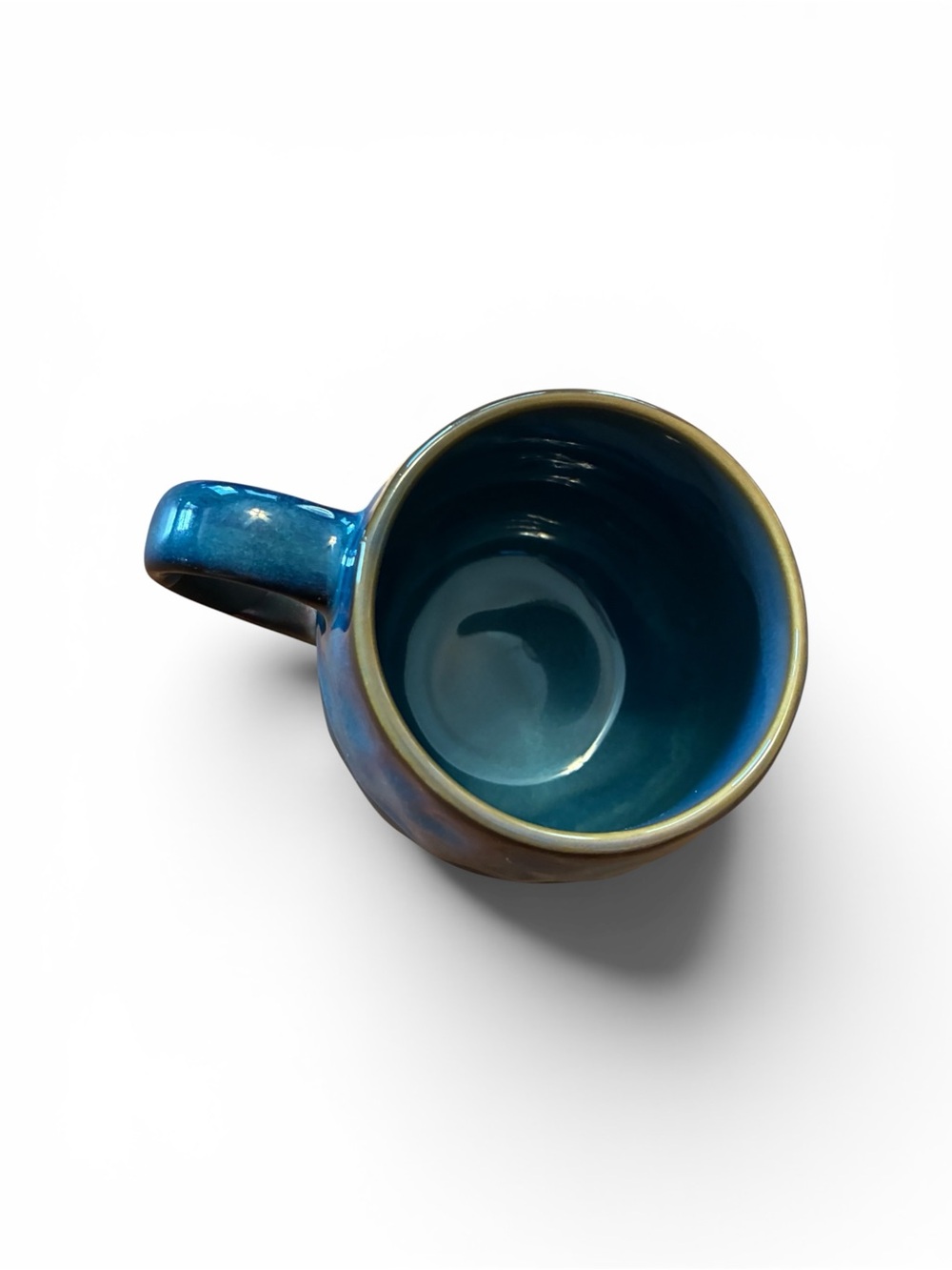Signature "Sarah" contemporary, stoneware, metallic iridescent Mug - Picture 4 of 7